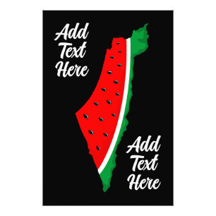 Palestine Map Watermelon Symbol of freedom Photo Print