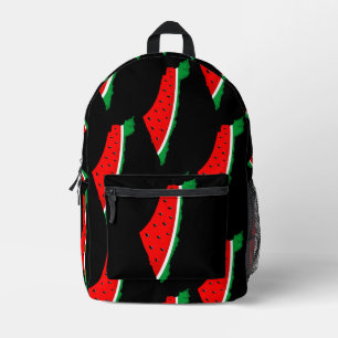 Palestine Map Watermelon Symbol of freedom Printed Backpack