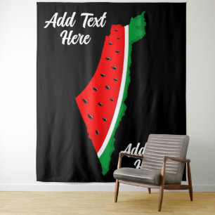 Palestine Map Watermelon Symbol of freedom Tapestry