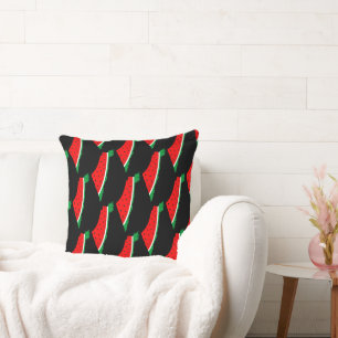 Palestine Map Watermelon Symbol of freedom Throw Pillow