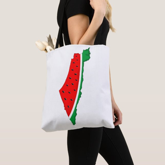 Palestine Map Watermelon Symbol of freedom  Tote Bag (Close Up)