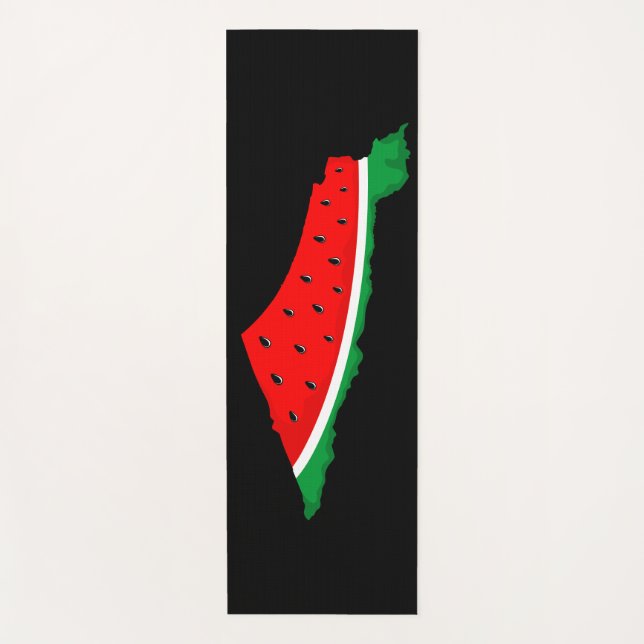 Palestine Map Watermelon Symbol of freedom  Yoga Mat (Front)