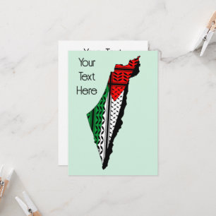 Palestine Map whith Flag and Keffiyeg Pattern
