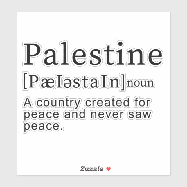 Palestine Meaning design Palestine Definition text (Sheet)