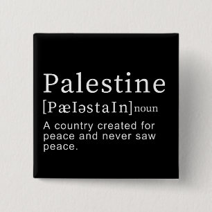 Palestine Meaning design Palestine Definition text 2 Inch Square Button