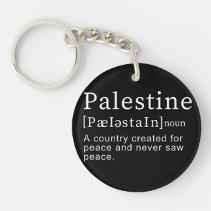 Palestine Meaning design Palestine Definition text Keychain