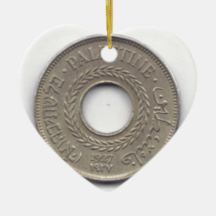 Palestine National Pride Coin Collection Ceramic Ornament