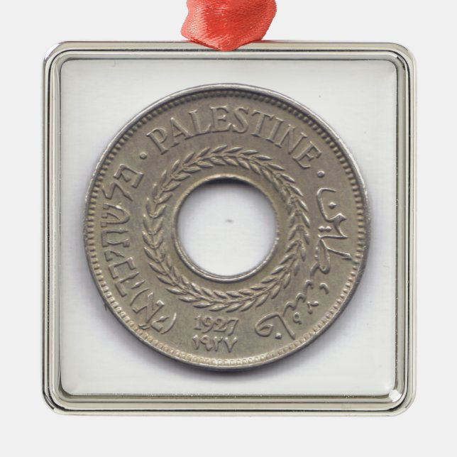 Palestine National Pride Coin Collection Metal Ornament (Front)
