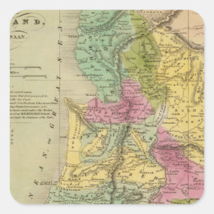 Palestine, or the Holy Land Square Sticker