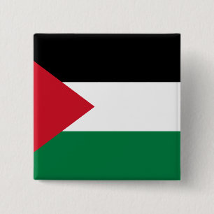 Palestine, Palau flag 2 Inch Square Button