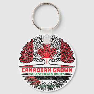 Palestine Palestinian Canadian Canada Tree Roots Keychain
