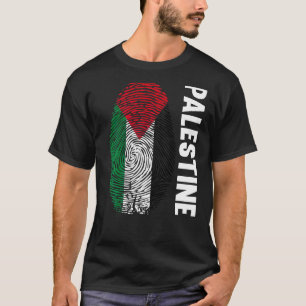 Palestine Palestinian Fingerprint Dna Flag Palesti T-Shirt