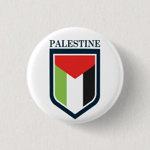 Palestine & Palestinian flag 1 Inch Round Button