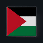 Palestine (Palestinian) Flag 2 Inch Square Button<br><div class="desc">Customizable World Flag Products - Please feel free to add your own text.</div>