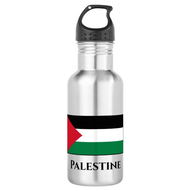 Palestine (Palestinian) Flag 532 Ml Water Bottle (Front)