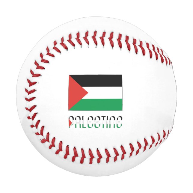 Palestine Palestinian Flag Black Personalization  Baseball (Front Left)