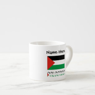 Palestine Palestinian Flag Black Personalization  Espresso Cup
