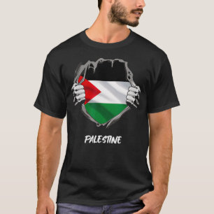 Palestine Palestinian Flag Chest Palestine  T-Shirt