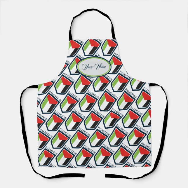 Palestine & Palestinian flag Customized  Apron (Front)
