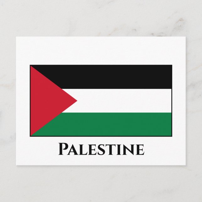 Palestine (Palestinian) Flag Postcard (Front)