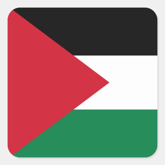 Palestine (Palestinian) Flag Square Sticker (Front)