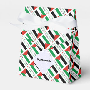 Palestine Palestinian Flag Tiled Personalized Name Favor Box
