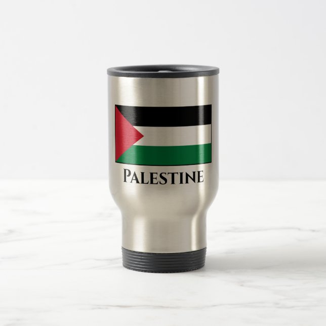Palestine (Palestinian) Flag Travel Mug (Center)