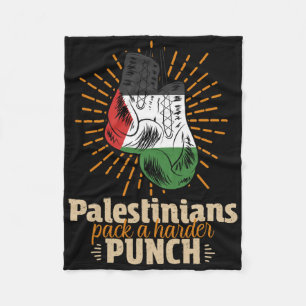 Palestine Palestinian Wrestling Boxing  Fleece Blanket