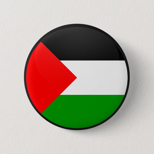 Palestine quality Flag Circle 2 Inch Round Button (Front)