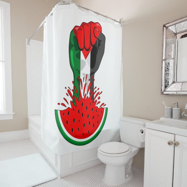 Palestine resistance fist on Watermelon (In Situ)