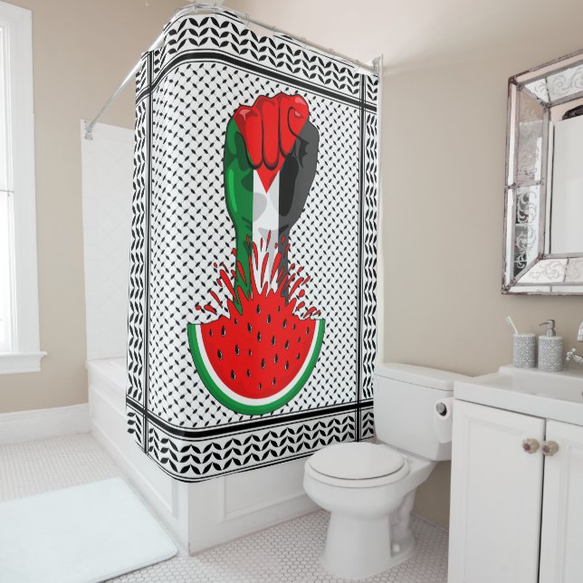 Palestine resistance fist on Watermelon (In Situ)