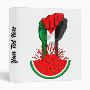 Palestine resistance fist on Watermelon Binder