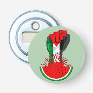 Palestine resistance fist on Watermelon Bottle Opener
