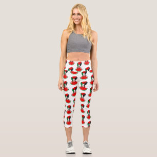 Palestine resistance fist on Watermelon Capri Leggings