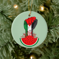Palestine resistance fist on Watermelon