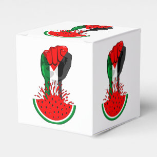 Palestine resistance fist on Watermelon Favor Box