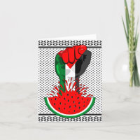 Palestine resistance fist on Watermelon