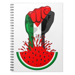 Palestine resistance fist on Watermelon Notebook