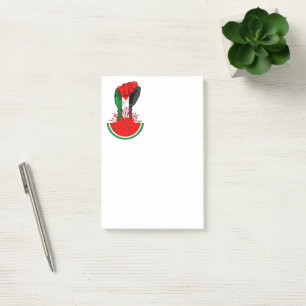 Palestine resistance fist on Watermelon Post-it Notes