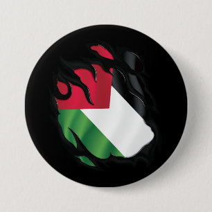 Palestine Ripped Flag 3 Inch Round Button
