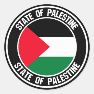 Palestine Round Emblem Classic Round Sticker
