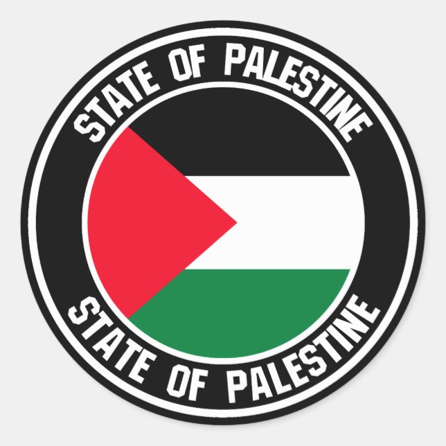 Palestine Round Emblem Classic Round Sticker (Front)