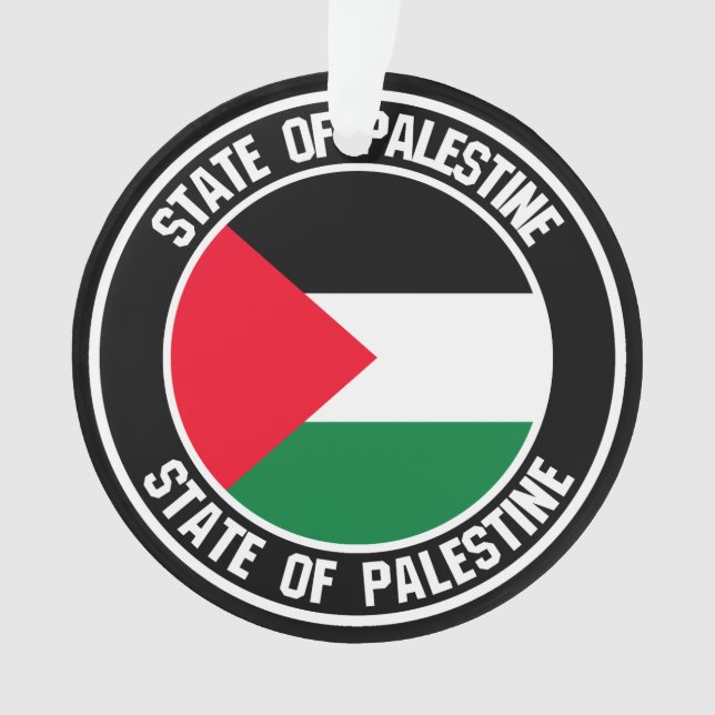 Palestine Round Emblem Ornament (Front)