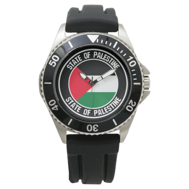 Palestine Round Emblem Watch (Front)