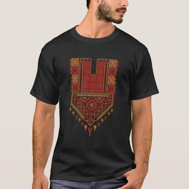 Palestine 'S Islam Folklore Palestinian Thobe Dres T-Shirt (Front)