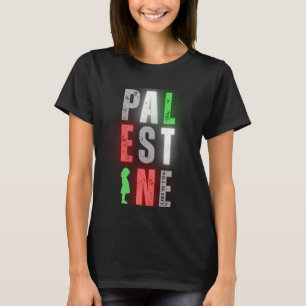 PALESTINE Solidarity   Distressed Bold Neon T-Shirt