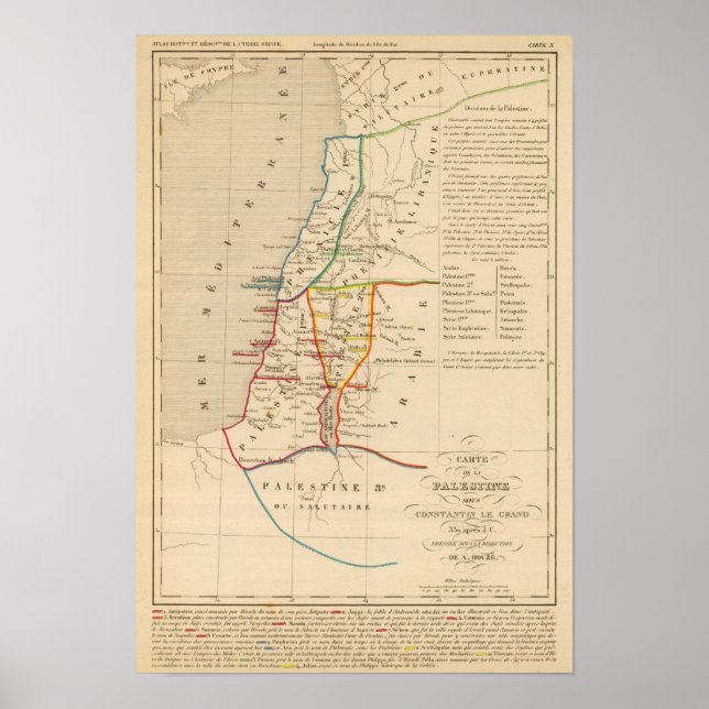 Palestine sous Constantin le Grand, 330 apres JC Poster (Front)