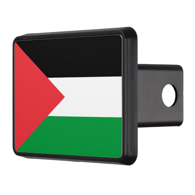 Palestine state flag trailer hitch cover (Left)