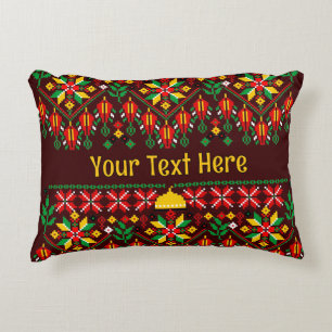Palestine Tatreez Traditional Embrodery Accent Pillow