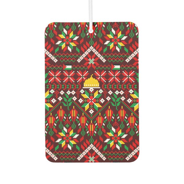 Palestine Tatreez Traditional Embrodery Air Freshener (Front)